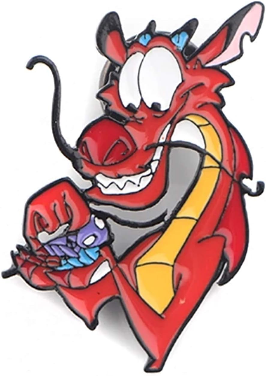 Mulan Dragon Mushu 1 Inch Tall Metal Enamel Pin